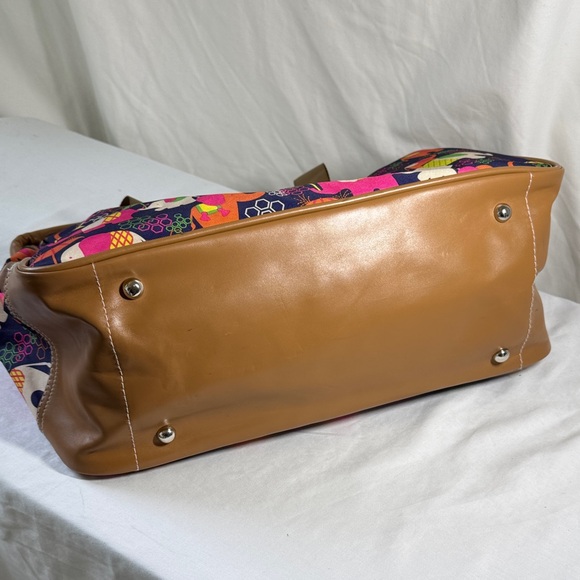 Lily Bloom Colorful Elephant Print Satchel. - Picture 12 of 12